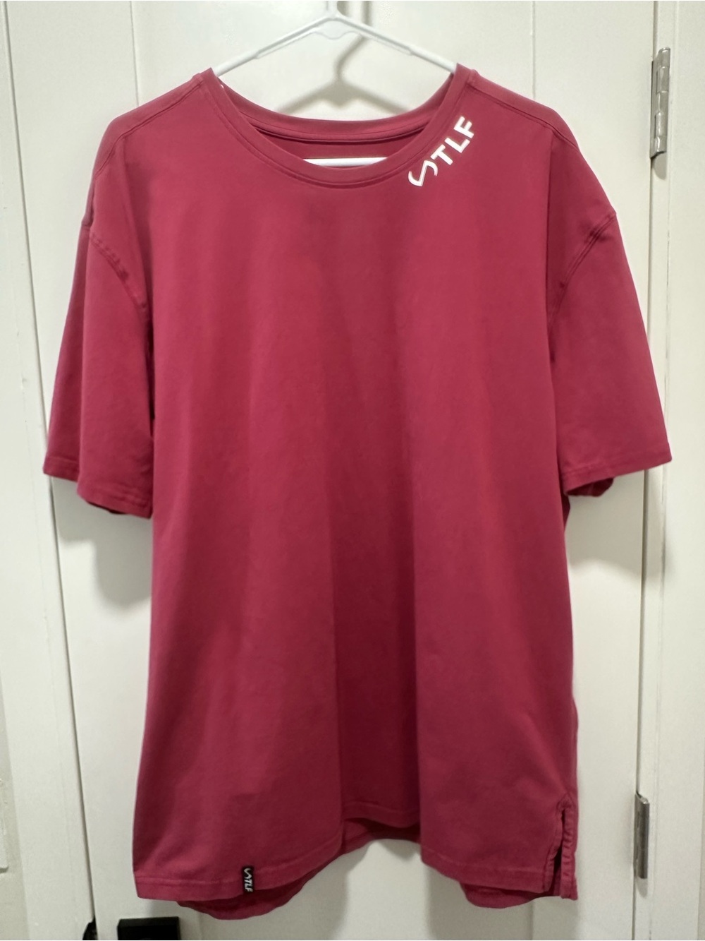 TLF Men's Mauve Short Sleeve Tee with Shoulder Logo
